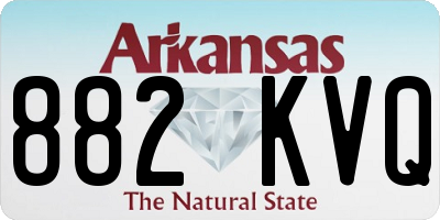 AR license plate 882KVQ