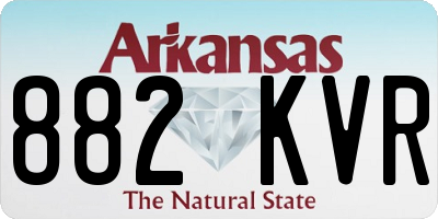 AR license plate 882KVR