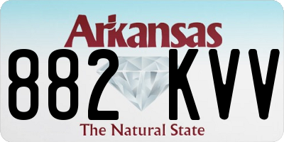 AR license plate 882KVV