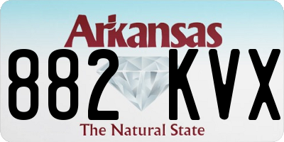 AR license plate 882KVX