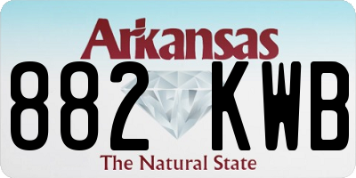 AR license plate 882KWB