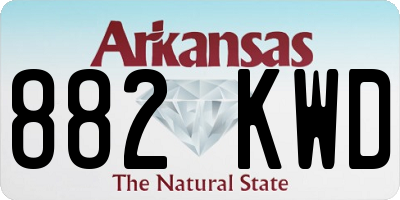AR license plate 882KWD
