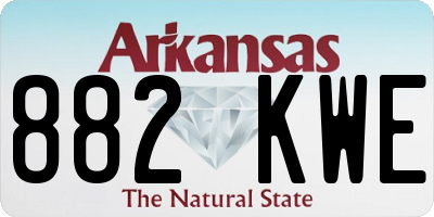 AR license plate 882KWE