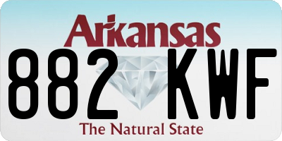 AR license plate 882KWF