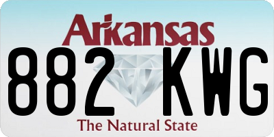 AR license plate 882KWG