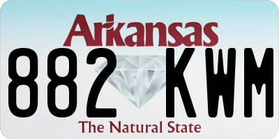 AR license plate 882KWM