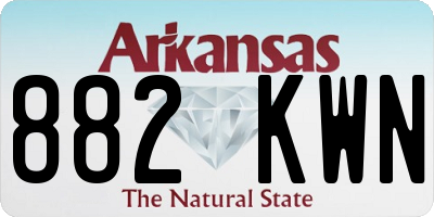 AR license plate 882KWN