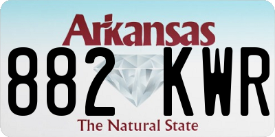 AR license plate 882KWR