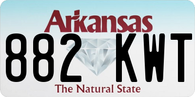 AR license plate 882KWT