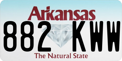 AR license plate 882KWW
