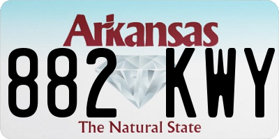 AR license plate 882KWY