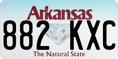 AR license plate 882KXC