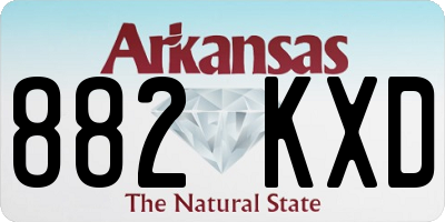 AR license plate 882KXD