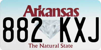 AR license plate 882KXJ