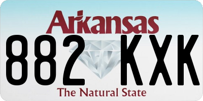 AR license plate 882KXK
