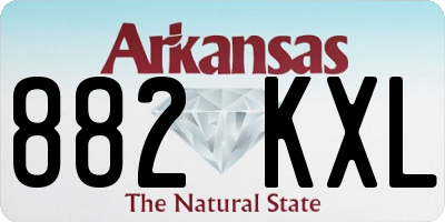 AR license plate 882KXL
