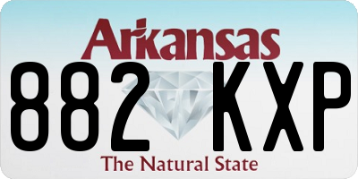 AR license plate 882KXP
