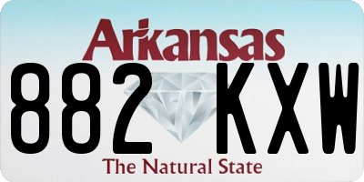 AR license plate 882KXW