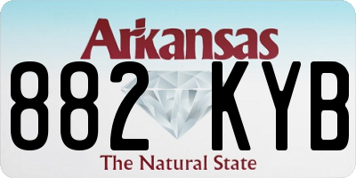 AR license plate 882KYB