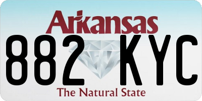AR license plate 882KYC
