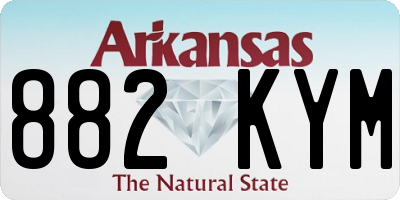 AR license plate 882KYM