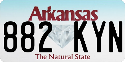 AR license plate 882KYN