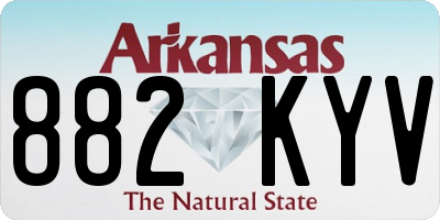 AR license plate 882KYV