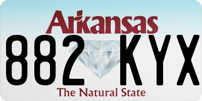 AR license plate 882KYX