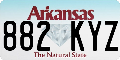 AR license plate 882KYZ