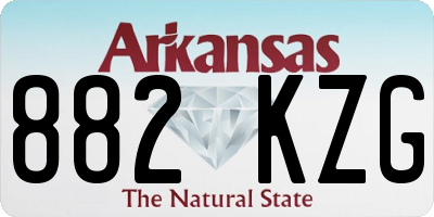 AR license plate 882KZG