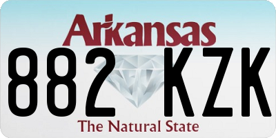AR license plate 882KZK