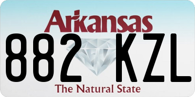 AR license plate 882KZL