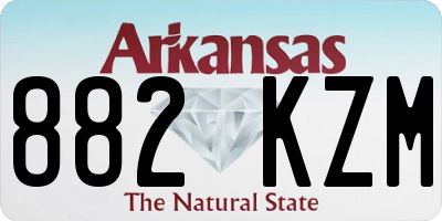 AR license plate 882KZM