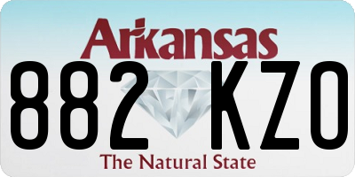 AR license plate 882KZO