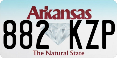AR license plate 882KZP