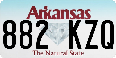 AR license plate 882KZQ