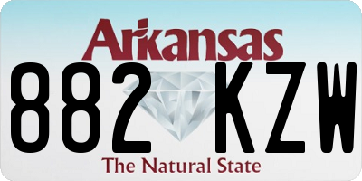 AR license plate 882KZW