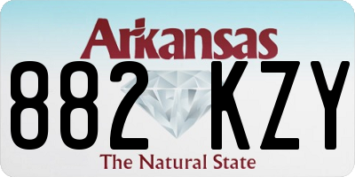 AR license plate 882KZY