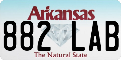 AR license plate 882LAB