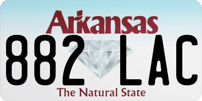AR license plate 882LAC