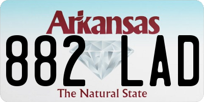 AR license plate 882LAD