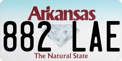 AR license plate 882LAE