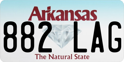 AR license plate 882LAG