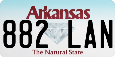AR license plate 882LAN