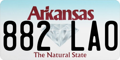 AR license plate 882LAO