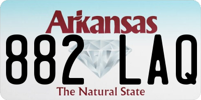 AR license plate 882LAQ