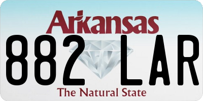 AR license plate 882LAR