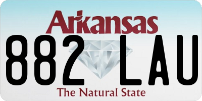 AR license plate 882LAU