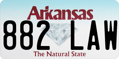 AR license plate 882LAW