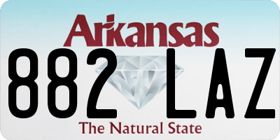 AR license plate 882LAZ